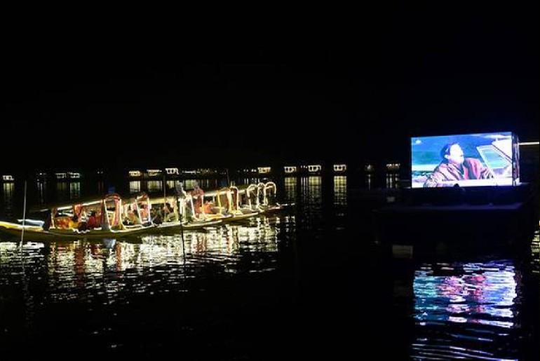 India’s first open-air floating theatre opens on the Dal Lake in Srinagar